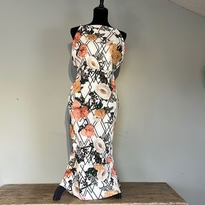 Floral and geometric ASOS dress